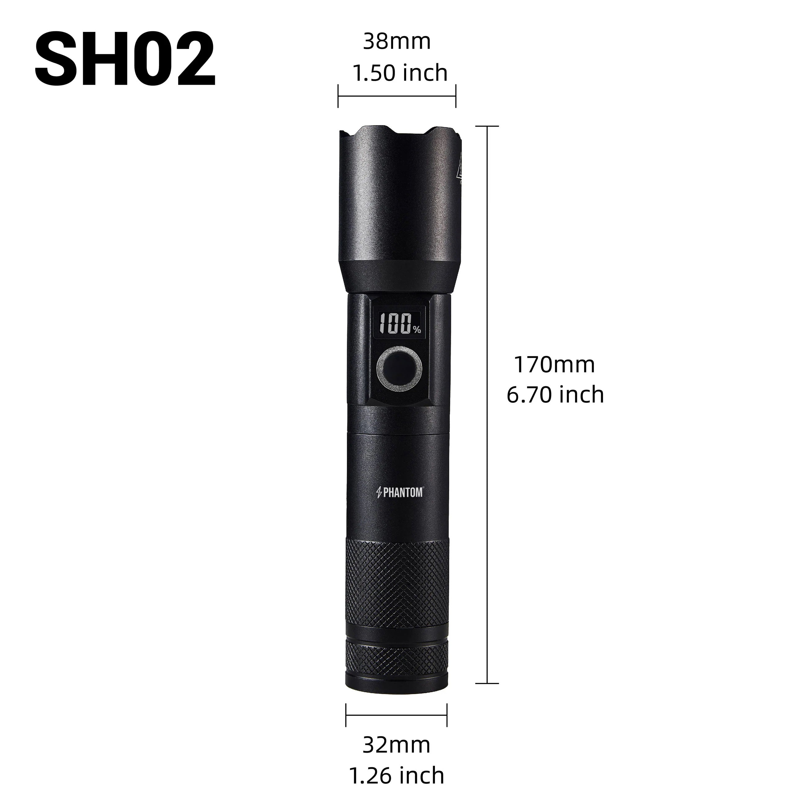 AIGO SH02 Power Display Flashlight