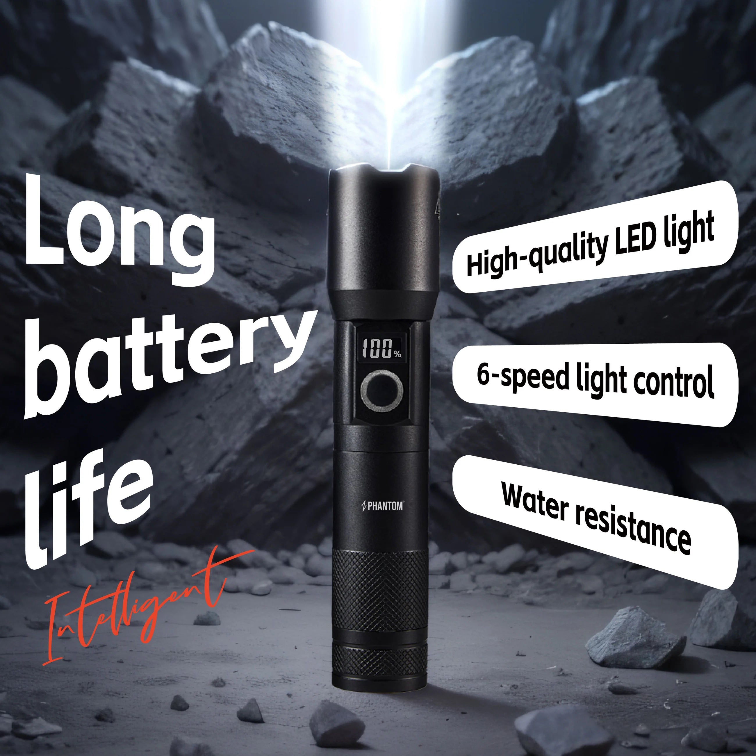 AIGO SH02 Power Display Flashlight