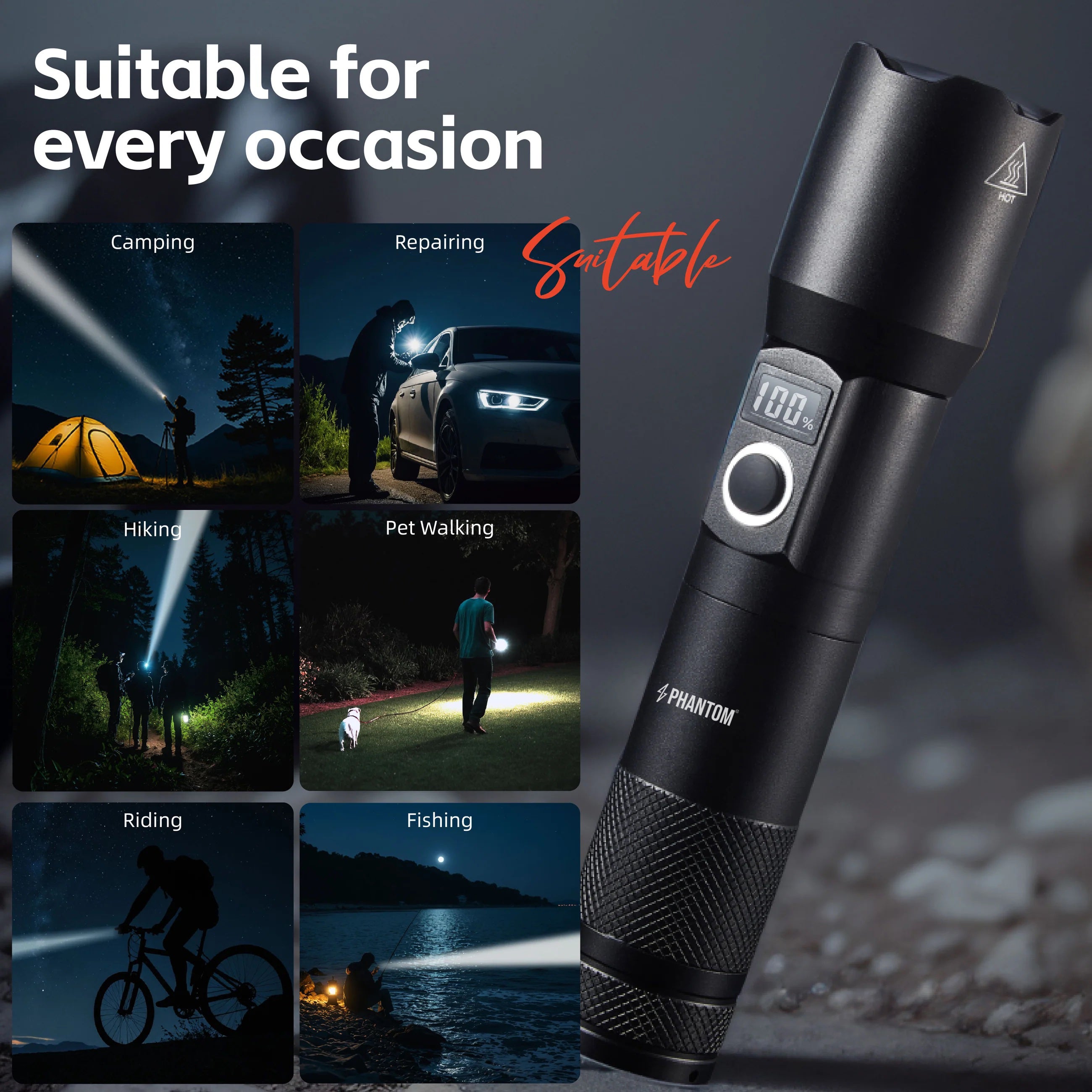 AIGO SH02 Power Display Flashlight
