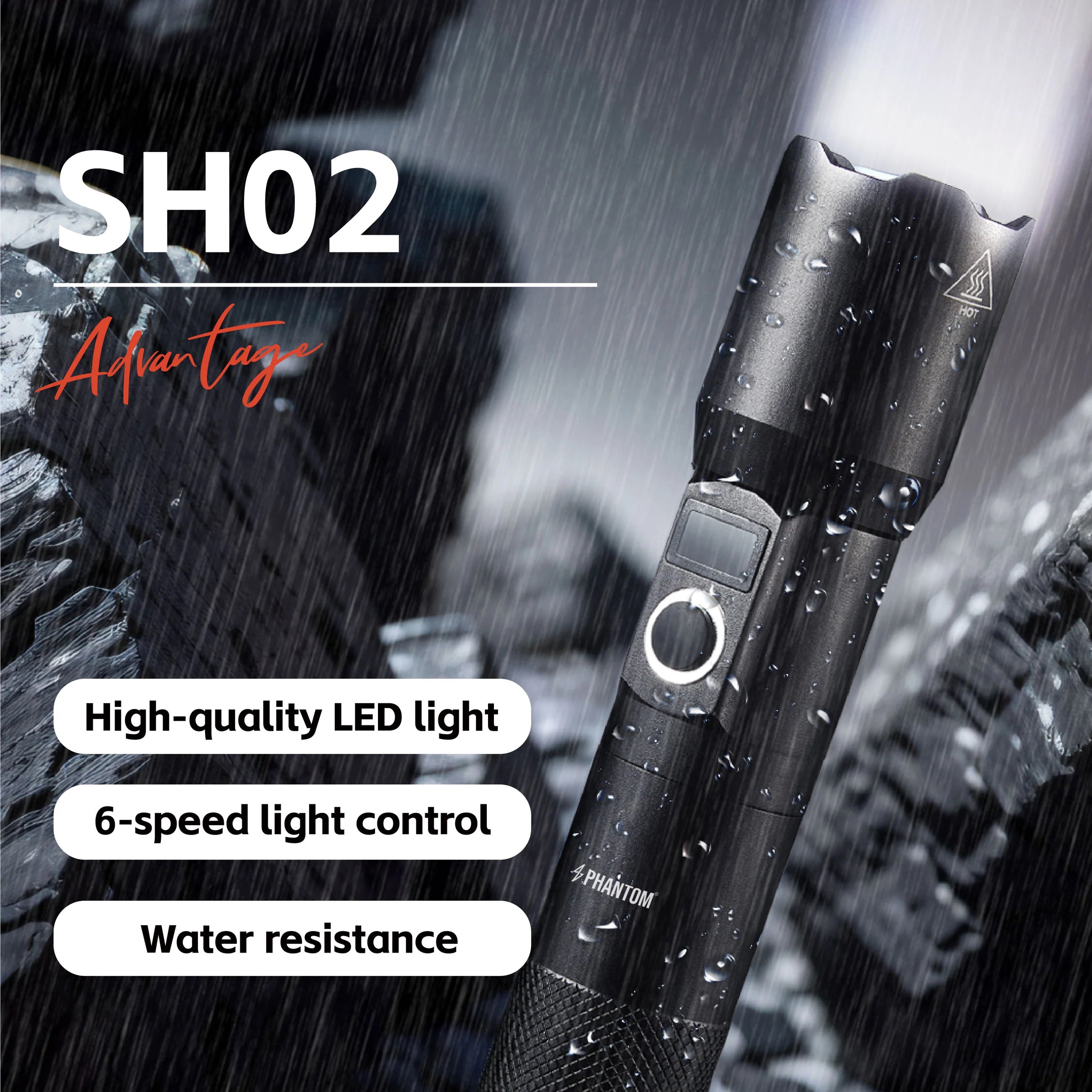 AIGO SH02 Power Display Flashlight